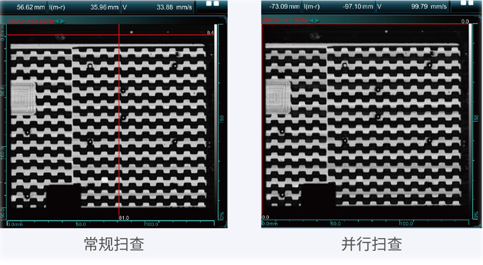 64通道并行扫查，突破检测速度瓶颈